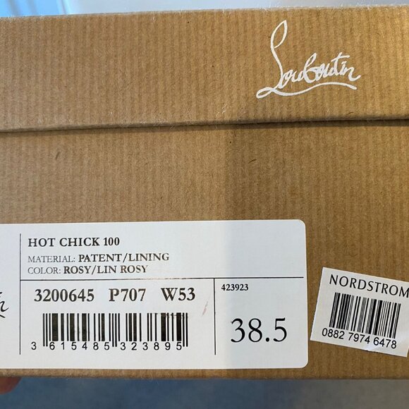 Christian Louboutin Hot Chick 100 Rosy Light Pink Patent Leather Heel Pump - Picture 9 of 16